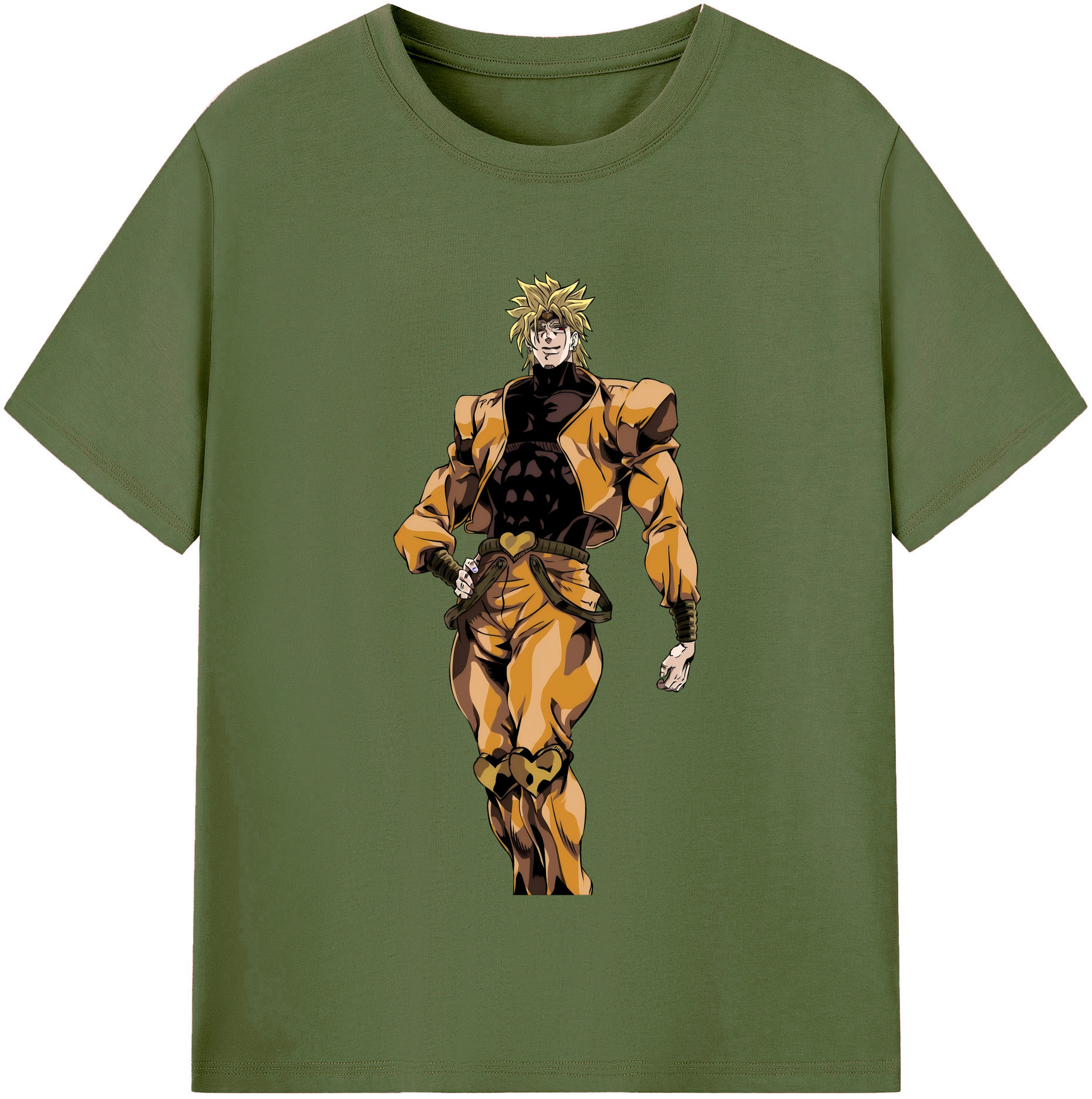 （画像用） ジョジョの奇妙な冒険 ディオ?ブランドー JoJo's Bizarre Adventure Dio Brando 綿100％半袖Tシャツ（フロントプリント）